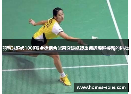 羽毛球超级1000赛金徐组合能否突破瓶颈重现辉煌迎接新的挑战