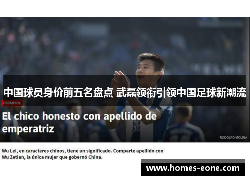 中国球员身价前五名盘点 武磊领衔引领中国足球新潮流